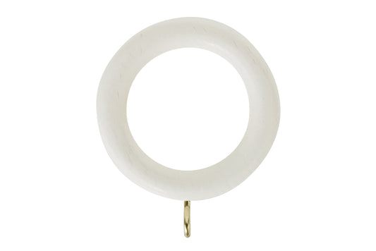 Hallis Honister 28mm Wooden Curtain Rings (Pack of 4) - Linen White