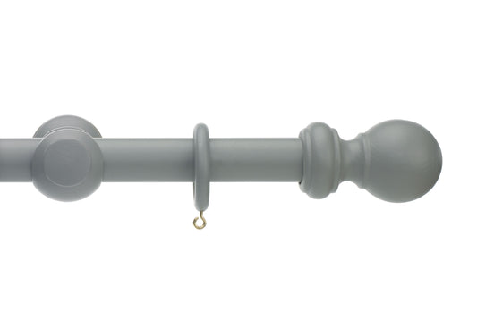 Hallis Honister 28mm Wooden Curtain Pole - Pale Slate
