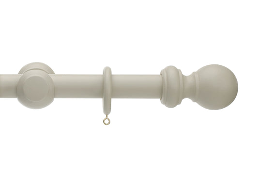 Hallis Honister 28mm Wooden Curtain Pole - Stone