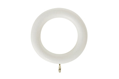 Hallis Honister 35mm Wooden Curtain Rings (Pack of 4) - Linen White