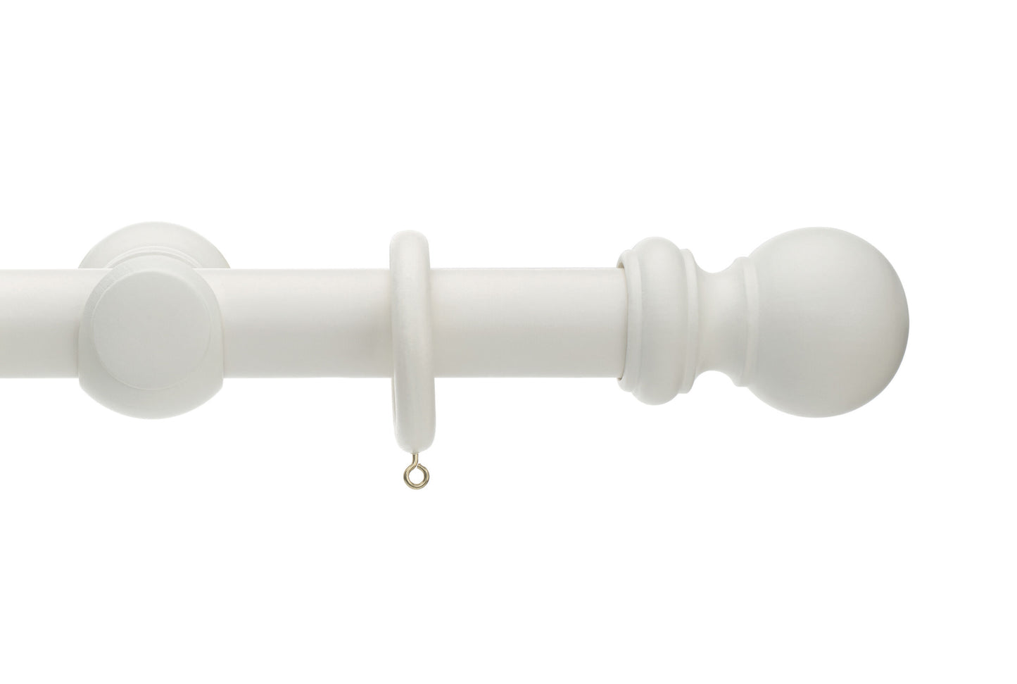 Hallis Honister 35mm Wooden Curtain Pole - Linen White