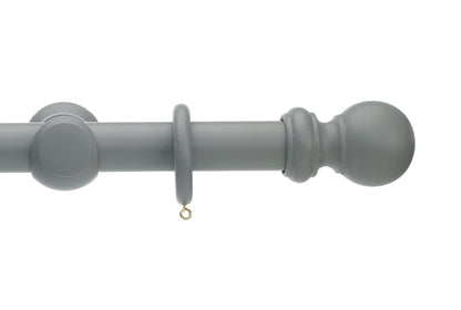 Hallis Honister 35mm Wooden Curtain Pole - Pale Slate