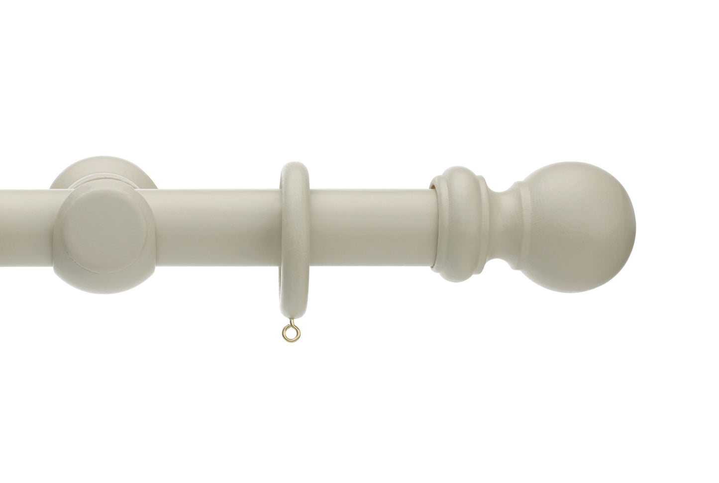 Hallis Honister 35mm Wooden Curtain Pole - Stone