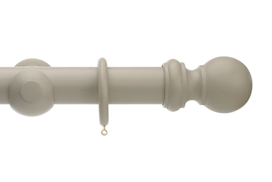 Hallis Honister 50mm Wooden Curtain Pole - Cafe Latte