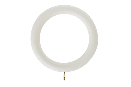 Hallis Honister 50mm Wooden Curtain Rings (Pack of 4) - Linen White