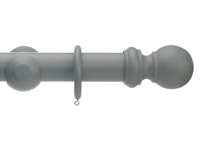 Hallis Honister 50mm Wooden Curtain Pole - Pale Slate