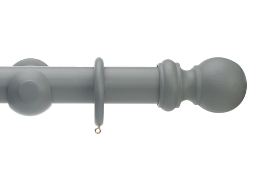 Hallis Honister 50mm Wooden Curtain Pole - Pale Slate