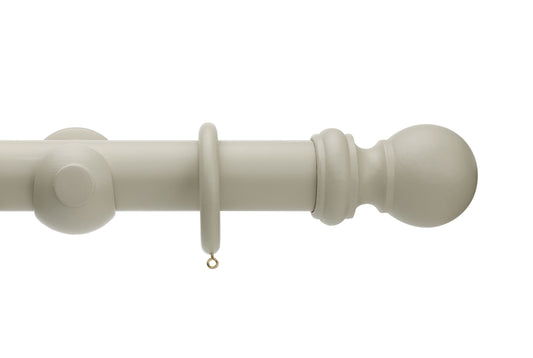 Hallis Honister 50mm Wooden Curtain Pole - Stone
