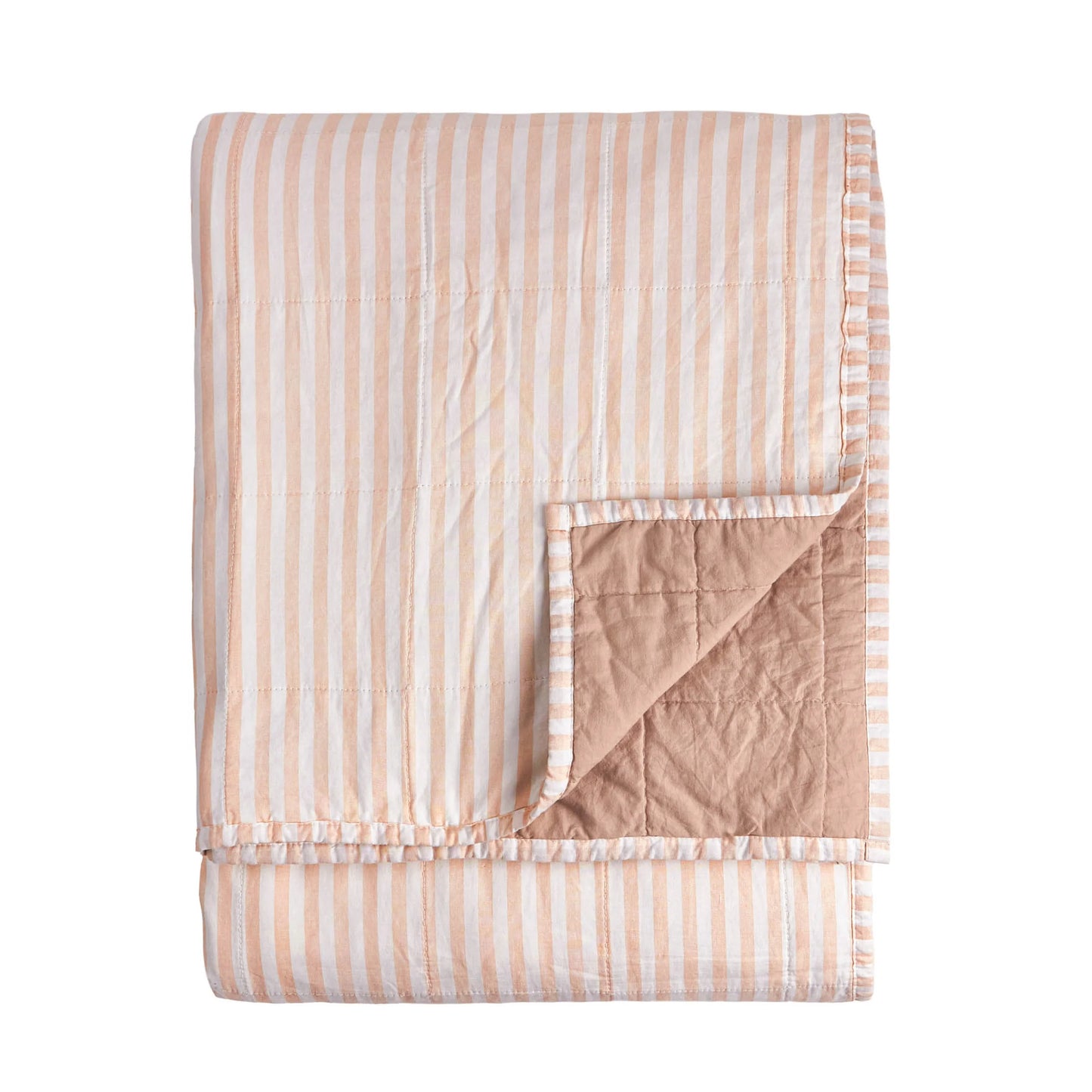 Yard Hebden Quilted Bedspread - Blush/Cotta