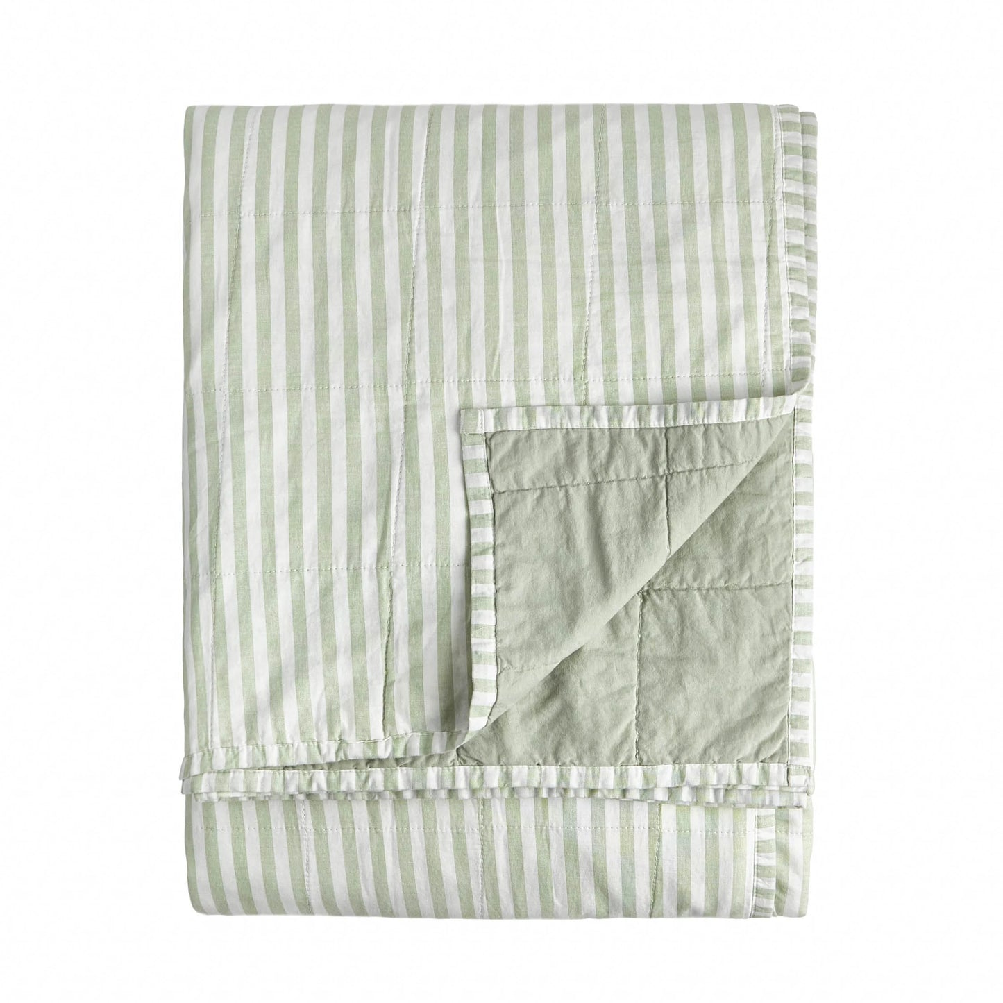 Yard Hebden Quilted Bedspread - Eucalyptus/Bay Green