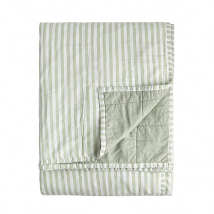 Yard Hebden Quilted Bedspread - Eucalyptus/Bay Green