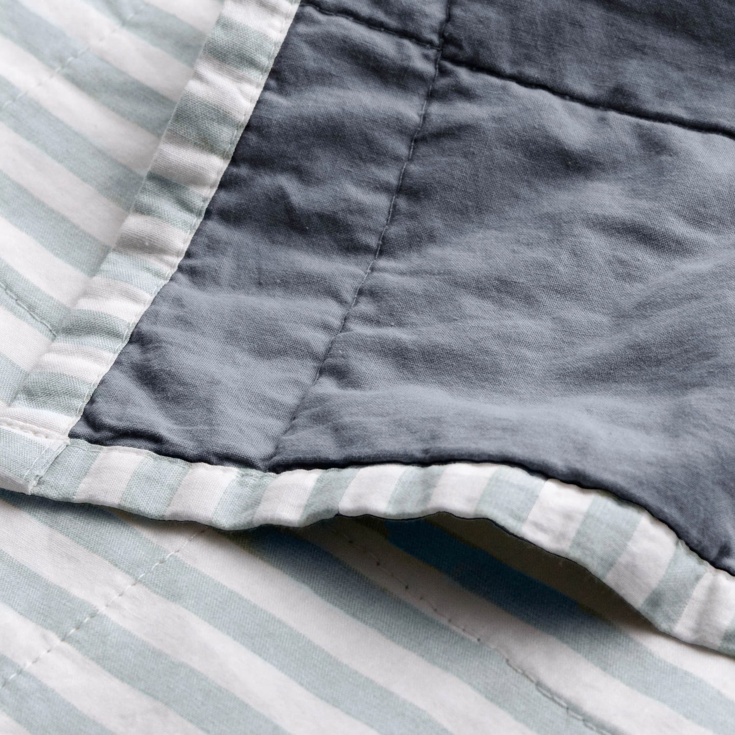 Yard Hebden Quilted Bedspread - Mineral/Demin Blue