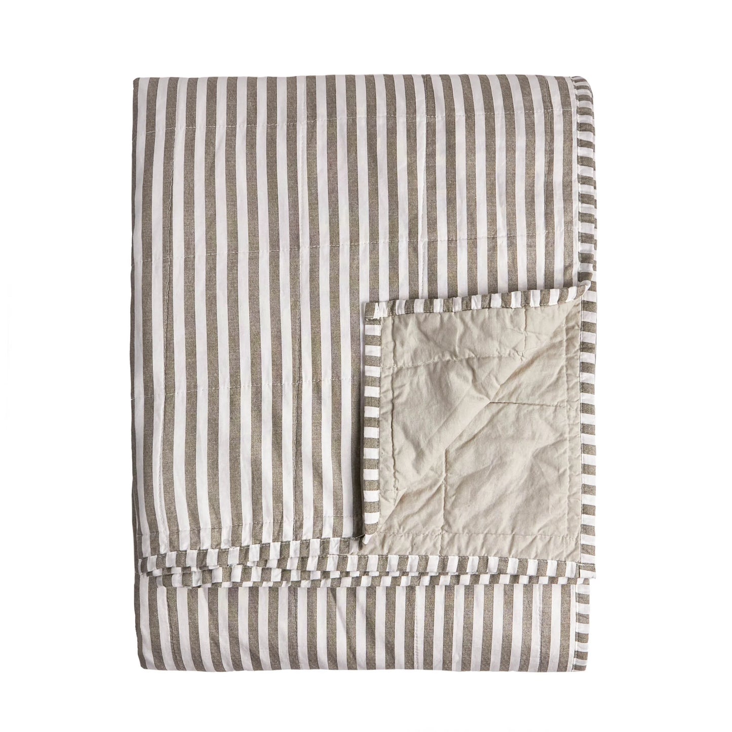 Yard Hebden Quilted Bedspread - Mole/Stone
