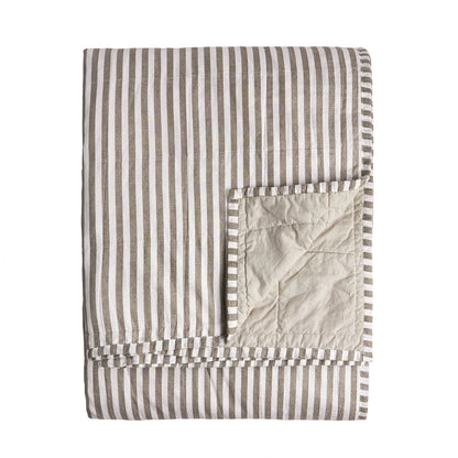 Yard Hebden Quilted Bedspread - Mole/Stone