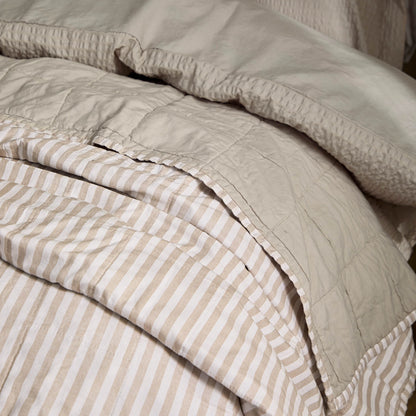 Yard Hebden Quilted Bedspread - Natural/Stone