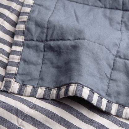 Yard Hebden Quilted Bedspread - Navy/Denim Blue
