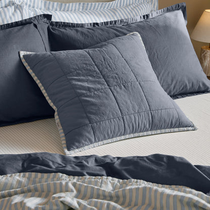 Yard Hebden Cushion - Mineral/Demin Blue