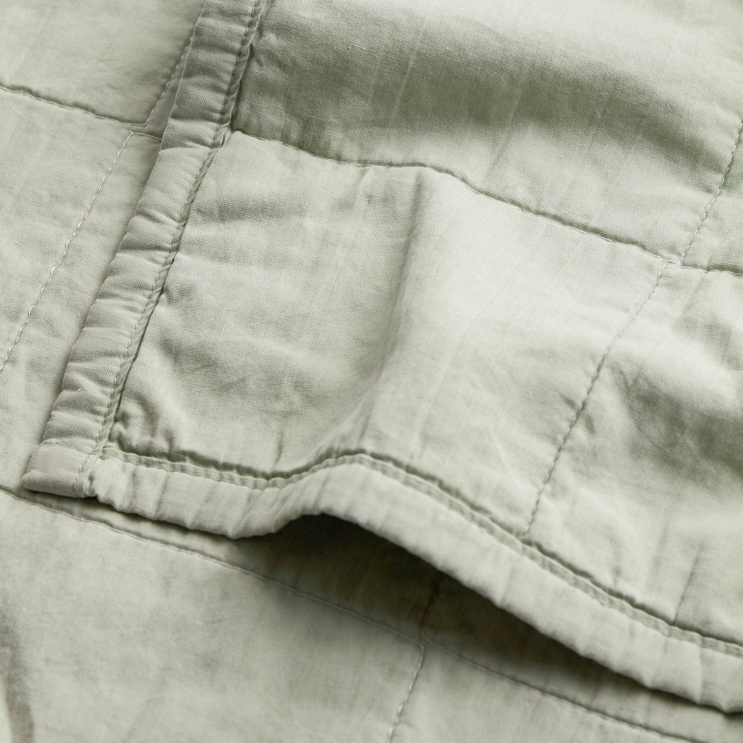 Yard Hebden Washed Cotton Bedspread - Bay Green