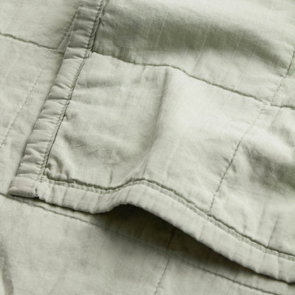 Yard Hebden Washed Cotton Bedspread - Bay Green