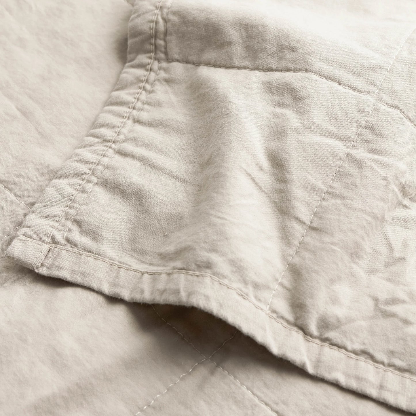 Yard Hebden Washed Cotton Bedspread - Stone