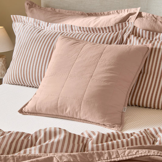 Yard Hebden Washed Cotton Cushion - Cotta