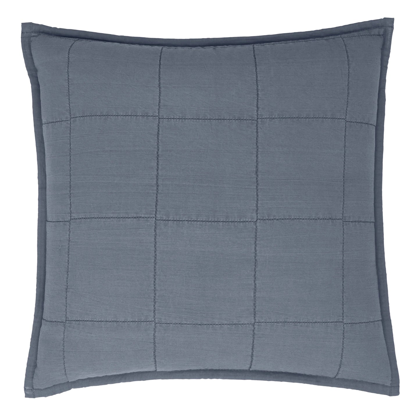 Yard Hebden Washed Cotton Cushion - Denim Blue