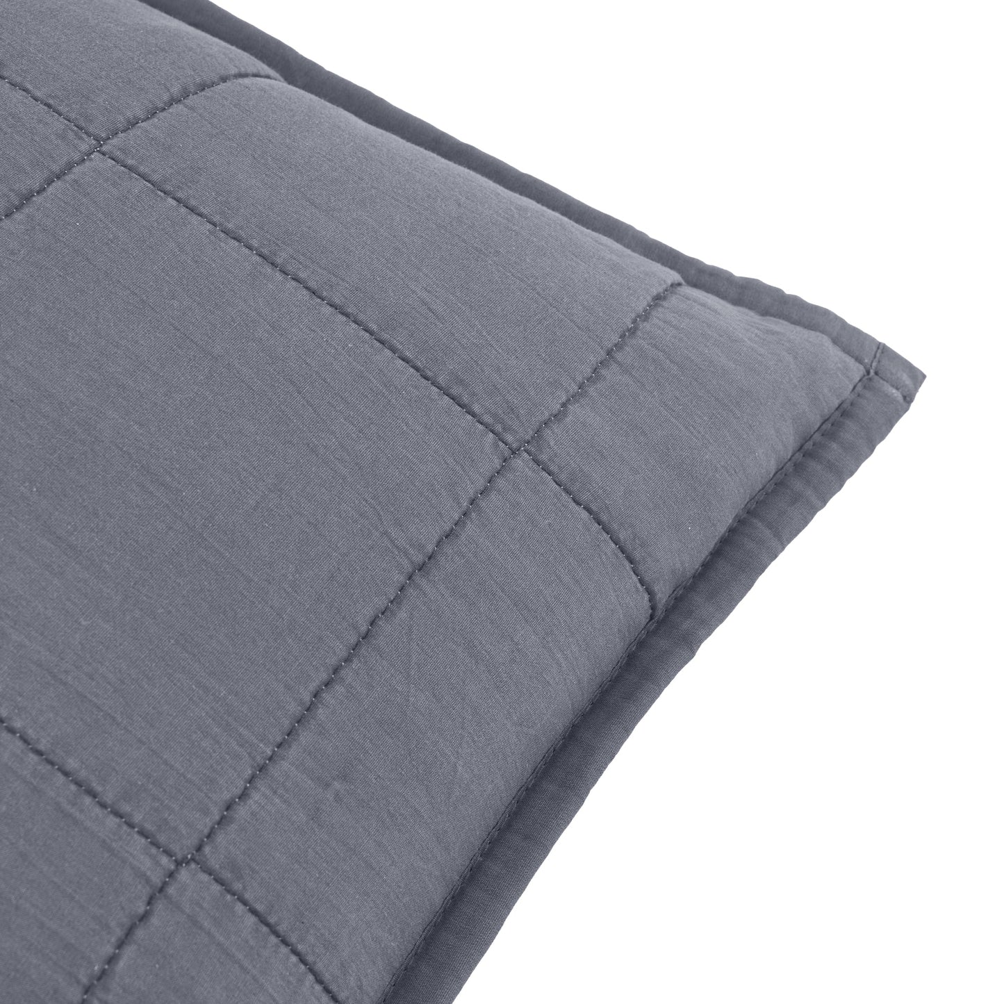 Yard Hebden Washed Cotton Cushion - Denim Blue