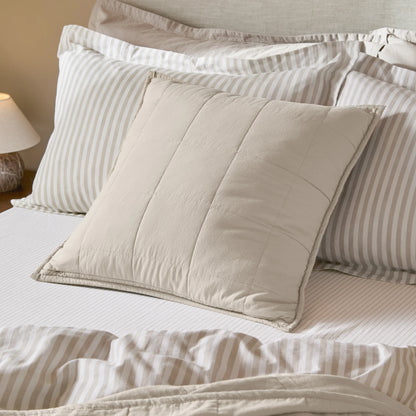 Yard Hebden Washed Cotton Cushion - Stone