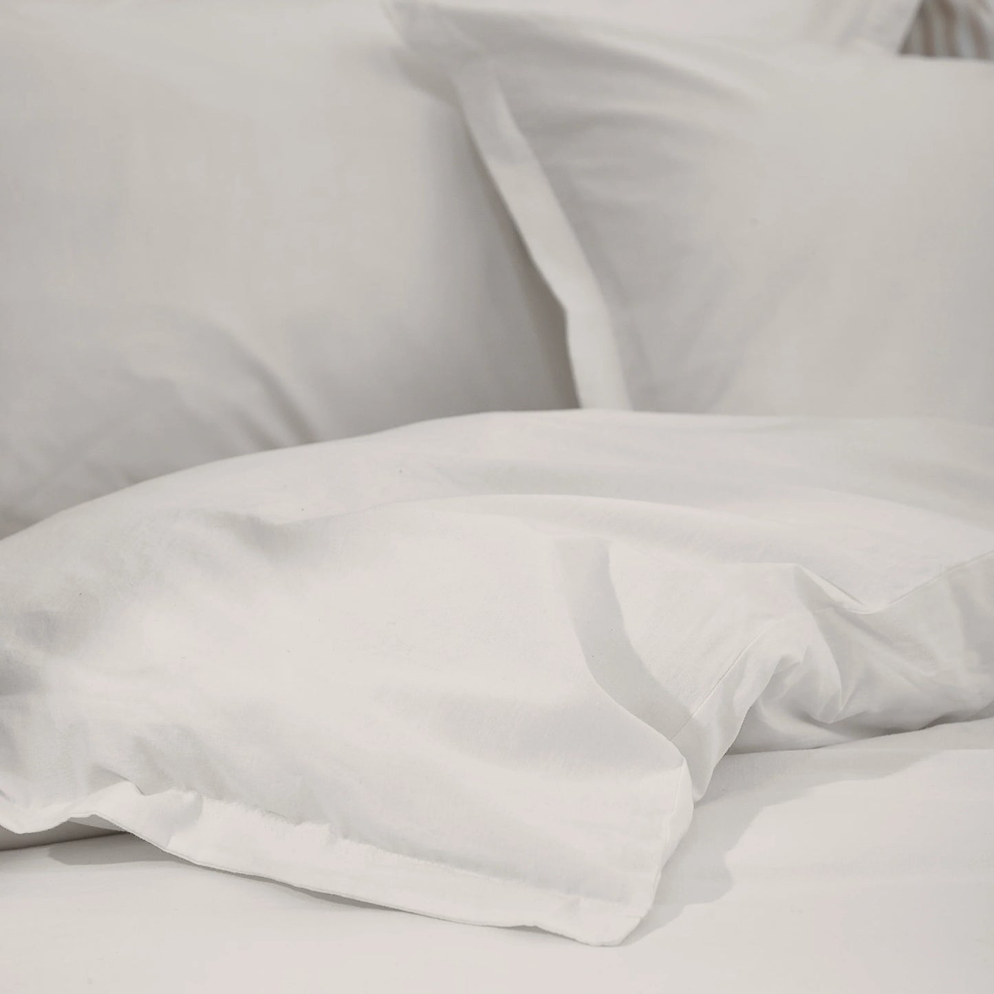 Yard Hebden Washed Cotton Duvet Cover Set - Chalk