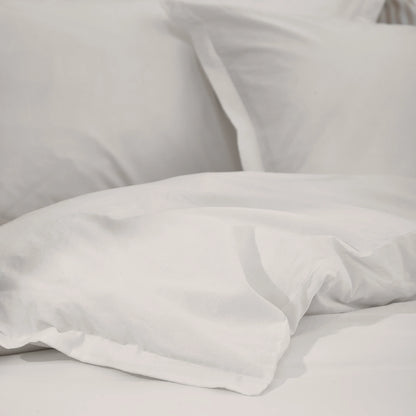 Yard Hebden Washed Cotton Duvet Cover Set - Chalk