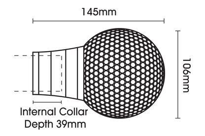 Hallis Galleria Raised Stud 50mm Metal Curtain Pole - Brushed Silver