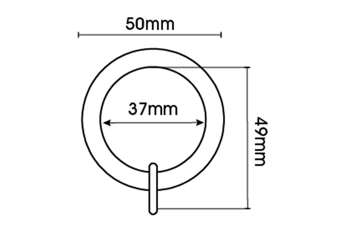 Hallis Arc Stud 25mm Metal Curtain Pole - Mocha