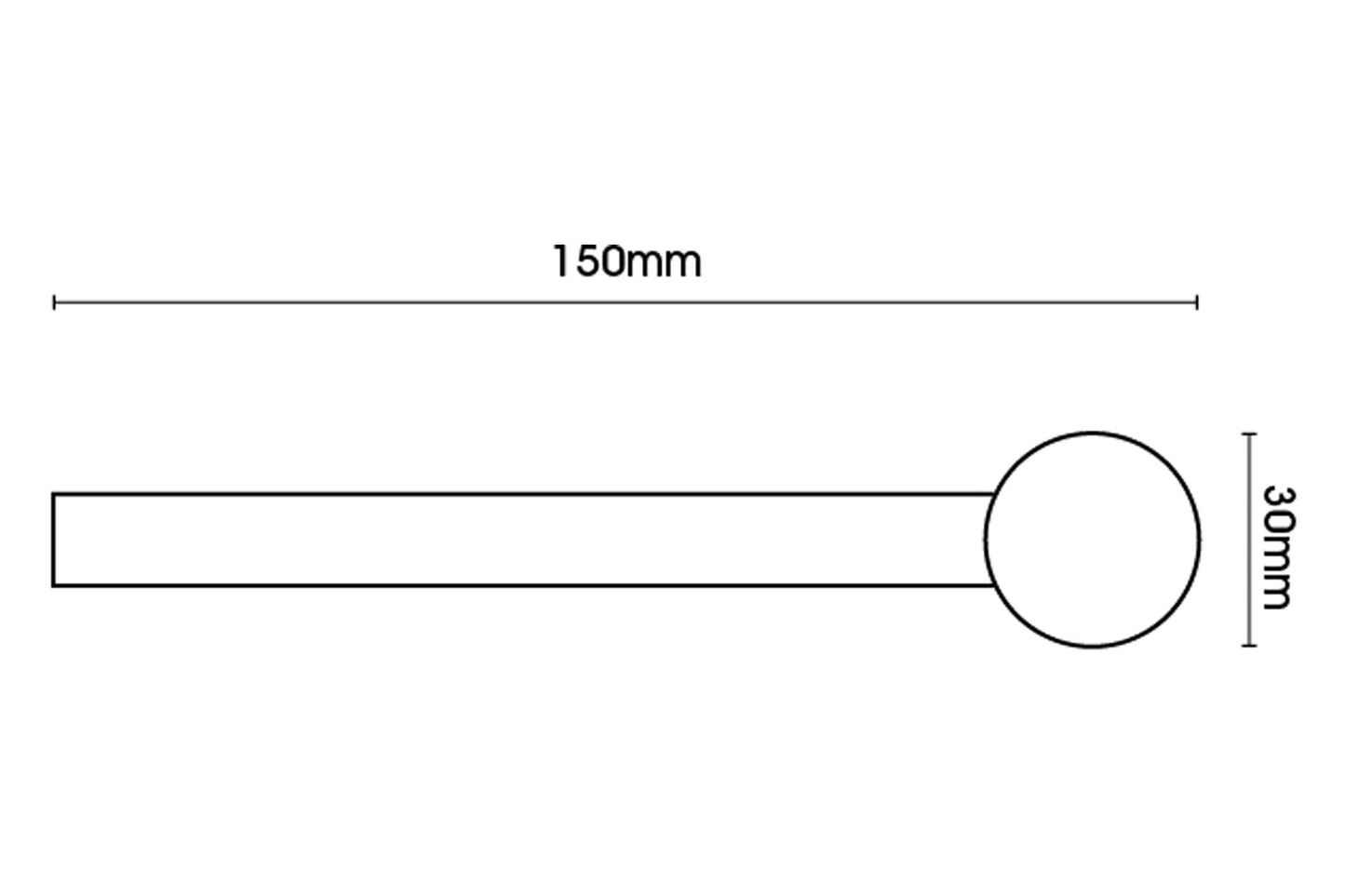 Hallis Artisan Mini Cannon 12mm Wrought Iron Metal Curtain Pole - Black