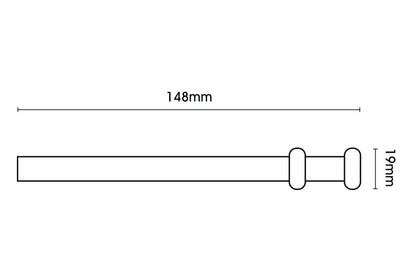 Hallis Artisan Stopper 12mm/16mm Wrought Iron Double Metal Curtain Pole - Black
