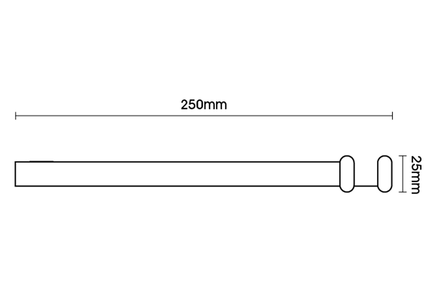 Hallis Artisan Stopper 12mm/16mm Wrought Iron Double Metal Curtain Pole - Black