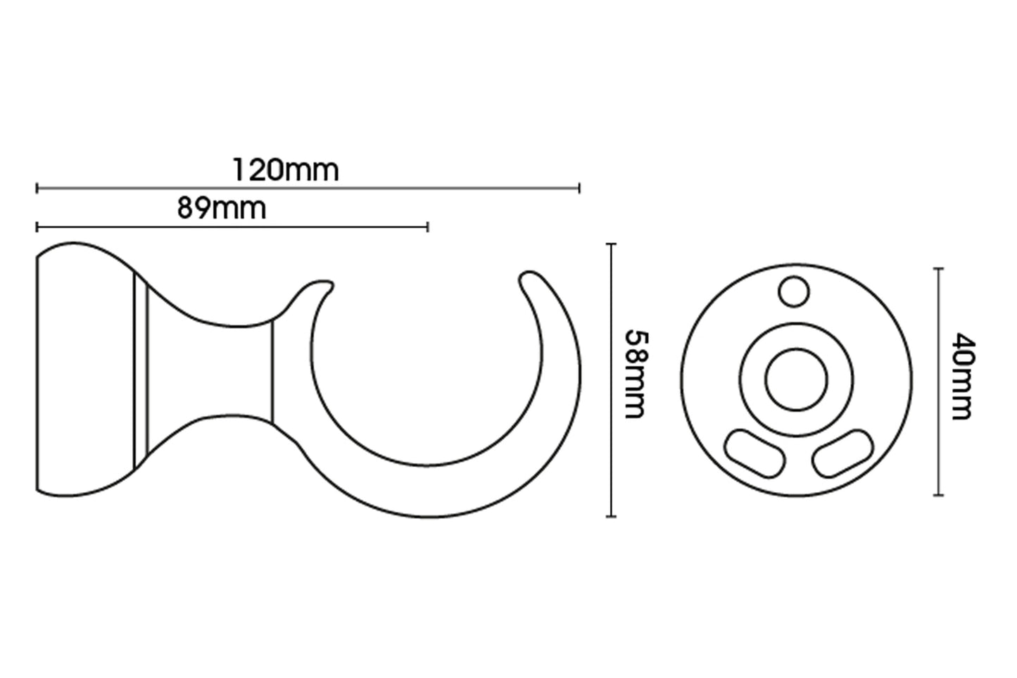 Hallis Eden Urn 35mm Wooden Curtain Pole - Umber