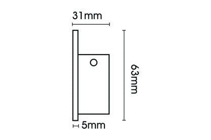 Hallis Galleria 50mm Metal Curtain Pole Recess Bracket - Burnished Brass