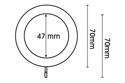 Hallis Woodline 35mm Wooden Curtain Rings (Pack of 4) - Cream