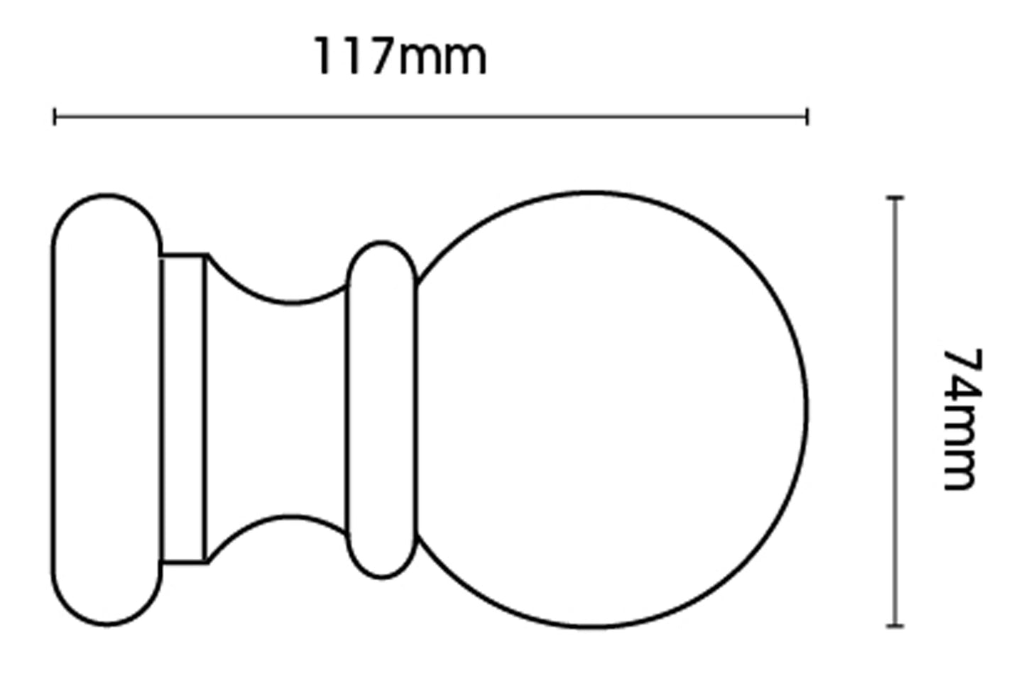 Hallis Honister 50mm Wooden Curtain Pole - Cafe Latte