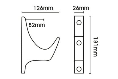 Hallis Modern Country 55mm Wooden Curtain Pole Architrave Bracket - Gold Black