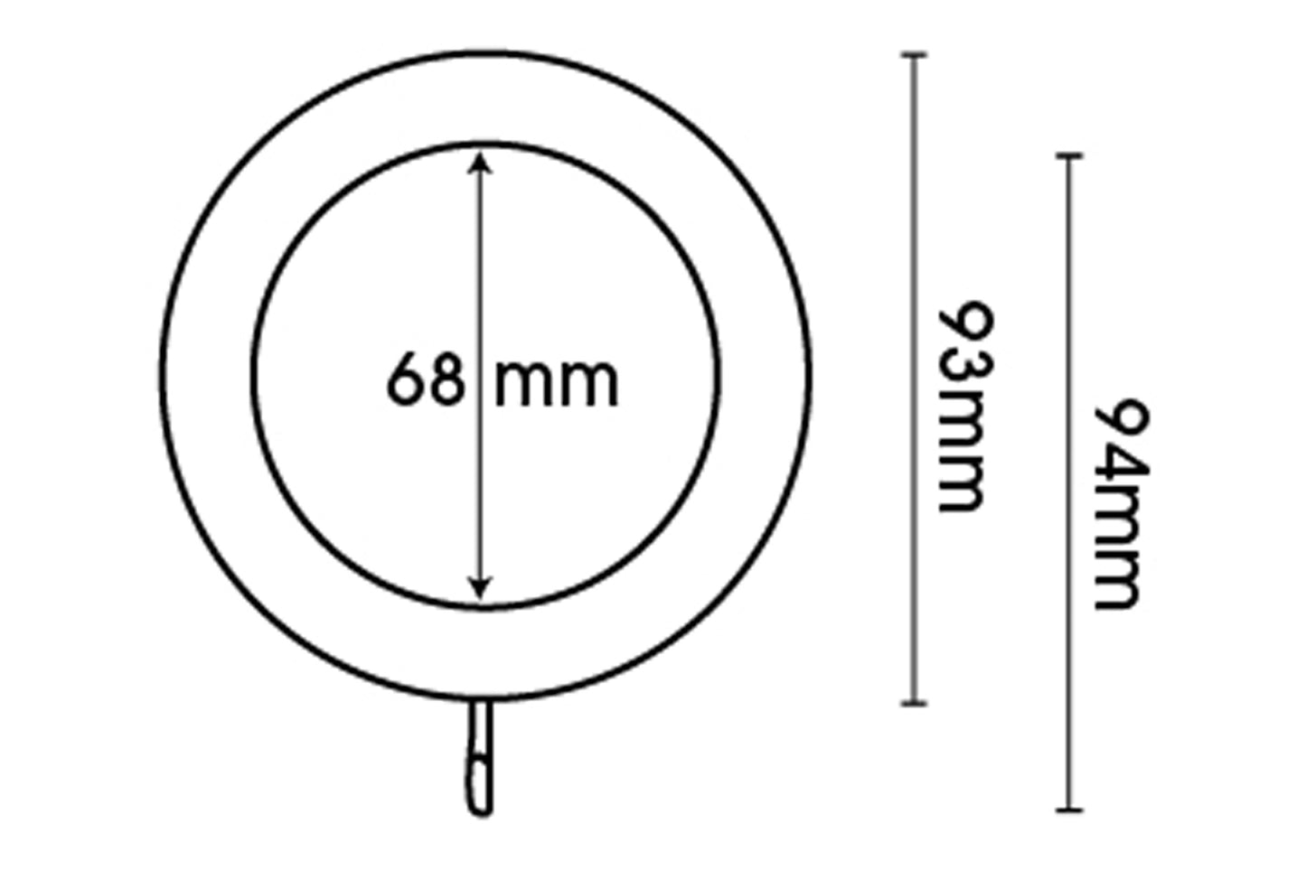 Hallis Museum Parham 55mm Wooden Curtain Pole - Satin Oyster