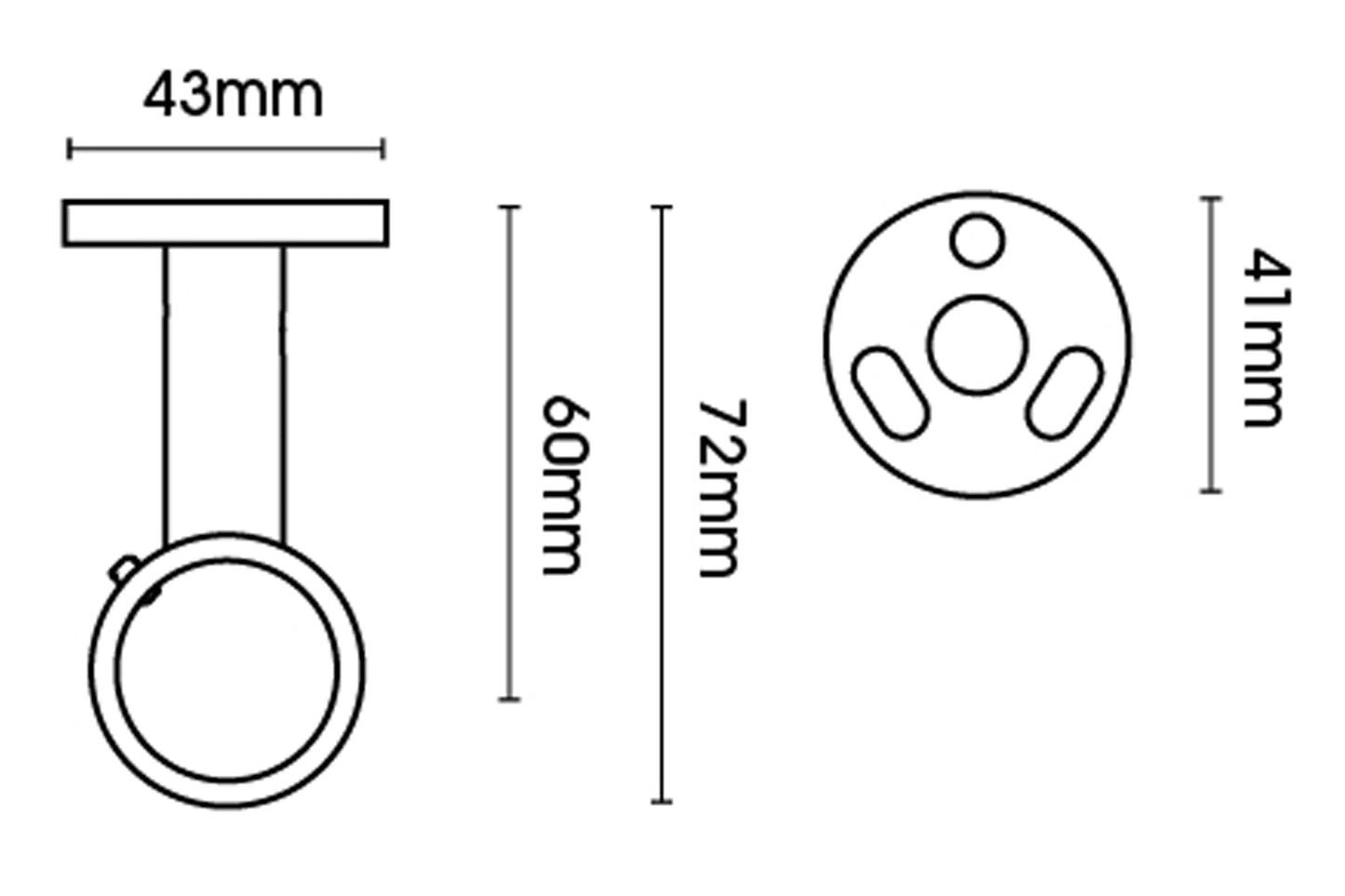 Hallis Neo 19mm Metal Curtain Pole Ceiling Bracket - Spun Brass