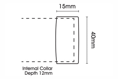 Hallis Neo End Cap 28mm Metal Curtain Pole (Cup Brackets) - Chrome