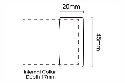 Hallis Neo End Cap 35mm Metal Curtain Pole - Spun Brass