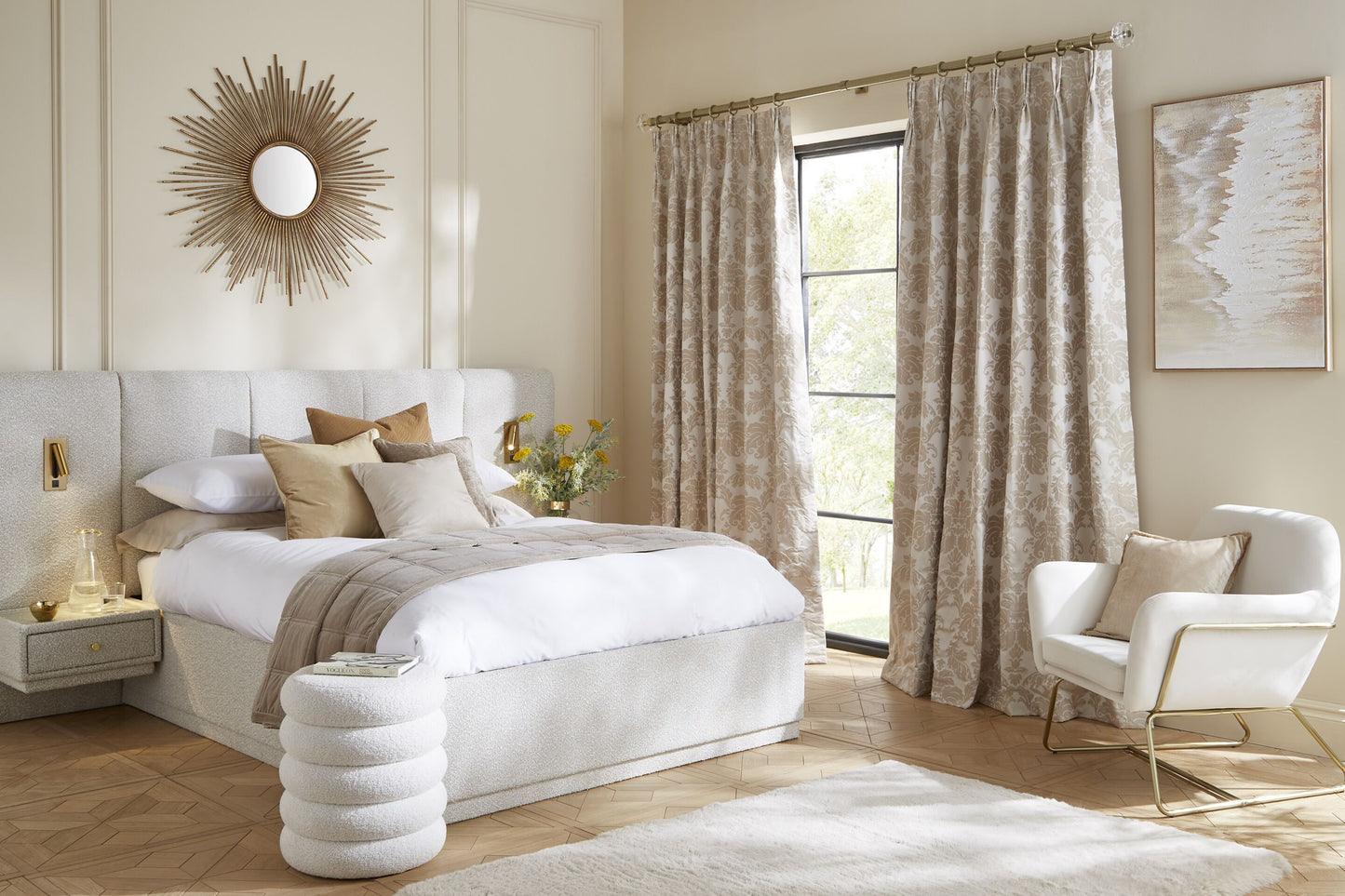 Hallis Neo Premium Faceted Ellipse 35mm Metal Curtain Pole - Gold