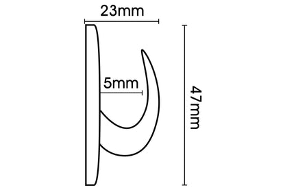 Hallis Plain Metal Curtain Tieback Hook - Nickel