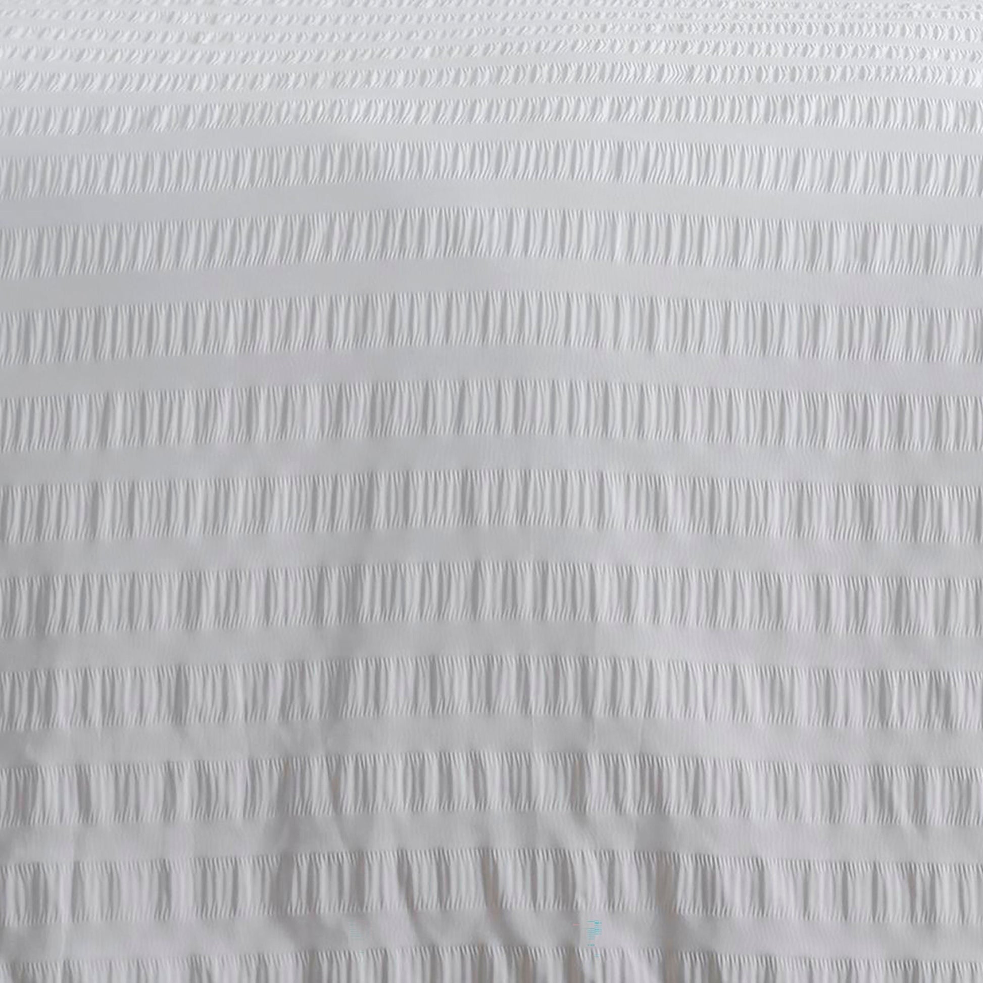 Honley Seersucker Duvet Cover Set by Serene in White - Duvet Cover Set - Serene