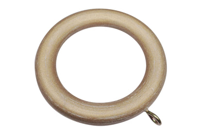 Integra Masterpiece 35mm Wooden Curtain Rings (Pack of 6) - Cream Gold