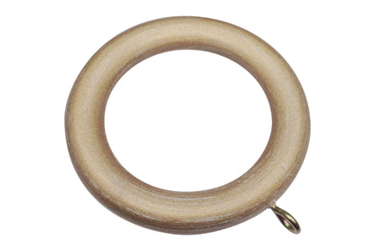 Integra Masterpiece 50mm Wooden Curtain Rings - Cream Gold