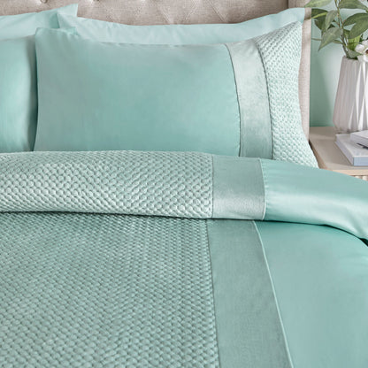 Iras Duvet Cover Set by Soiree in Duck Egg - Duvet Cover Set - Soiree